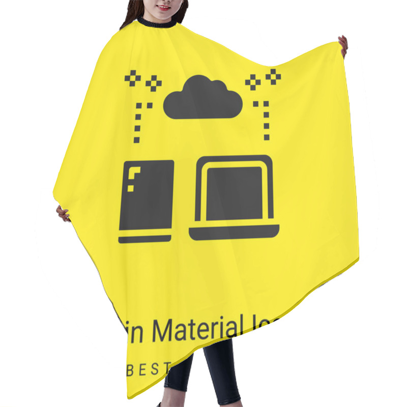 Personality  Backup Minimal Bright Yellow Material Icon Hair Cutting Cape