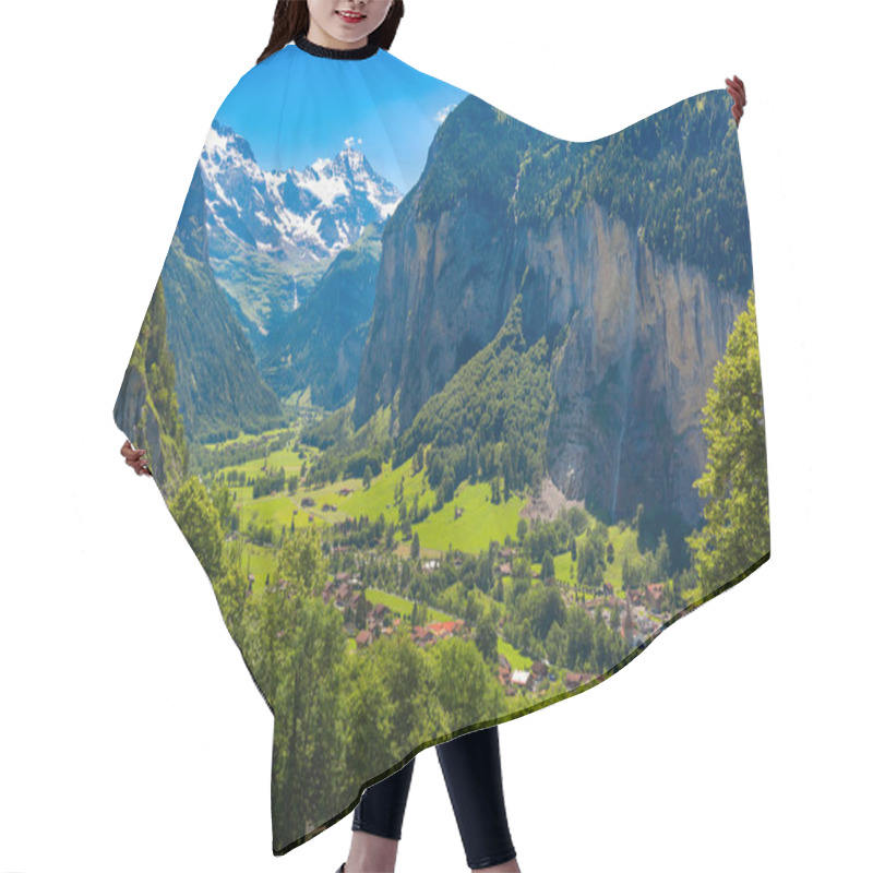 Personality  Mountain Village Lauterbrunnen, Switzerland Hair Cutting Cape