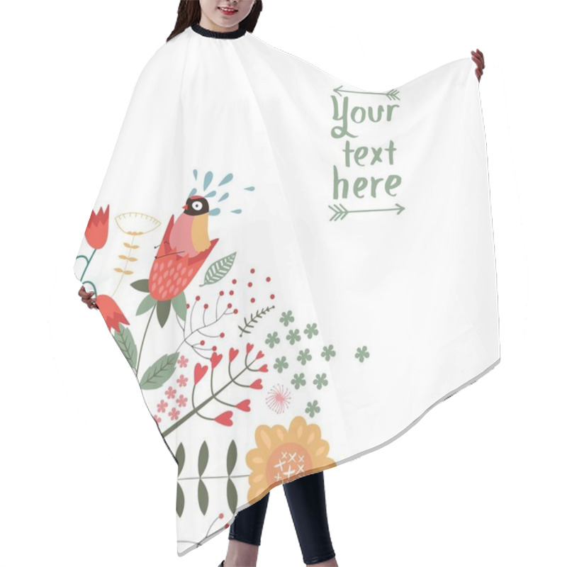 Personality  Floral Background Hair Cutting Cape