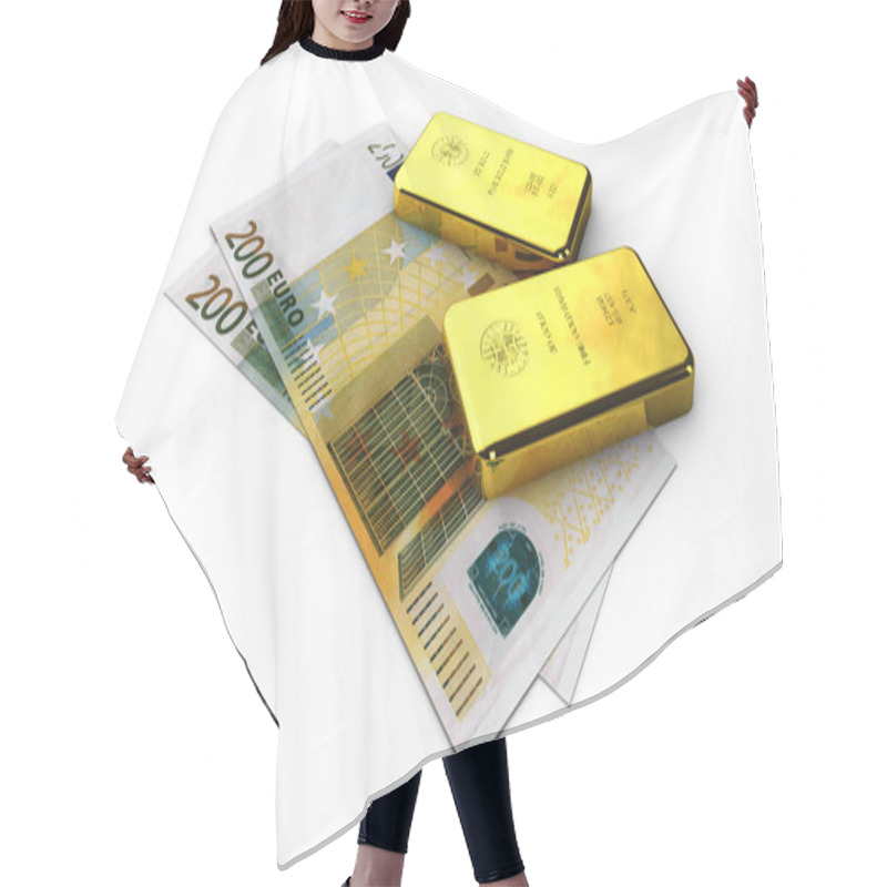 Personality  Stock Illustration Of Money Gold, On White Background Hair Cutting Cape