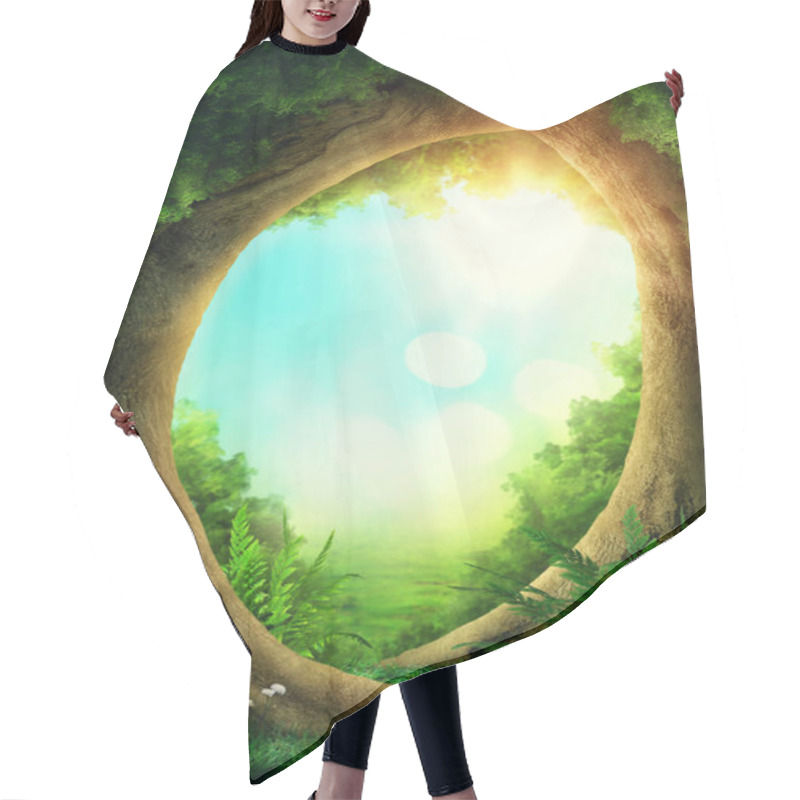 Personality  Dark Magic Forest Hair Cutting Cape