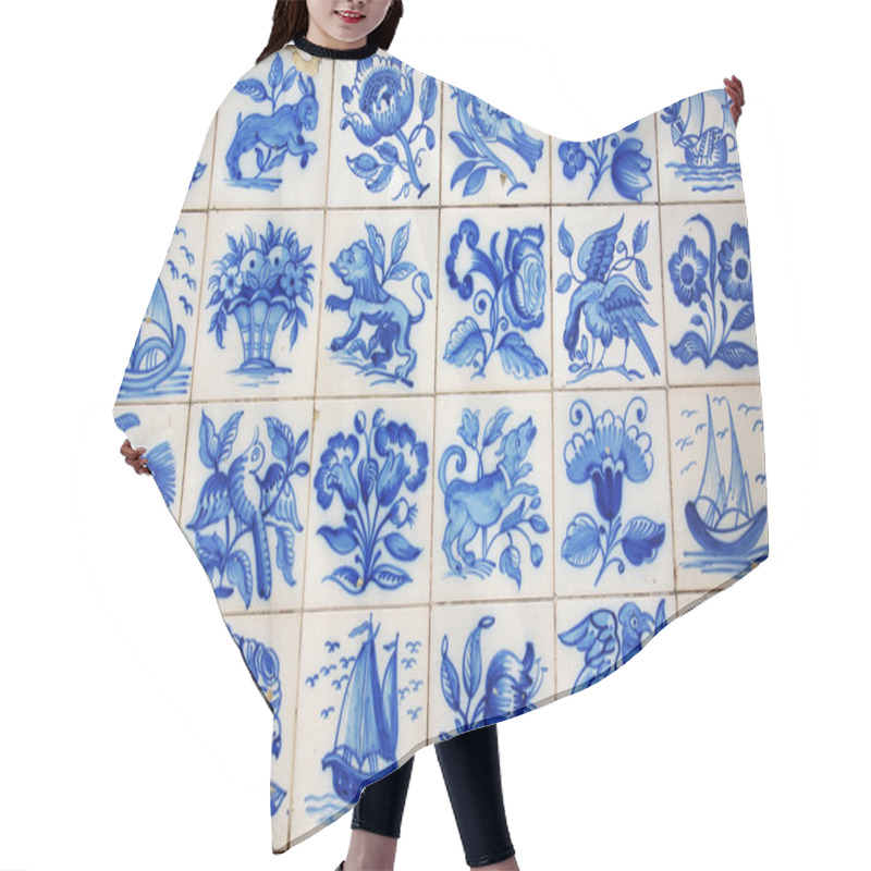 Personality  Portuguese Tiles Hair Cutting Cape