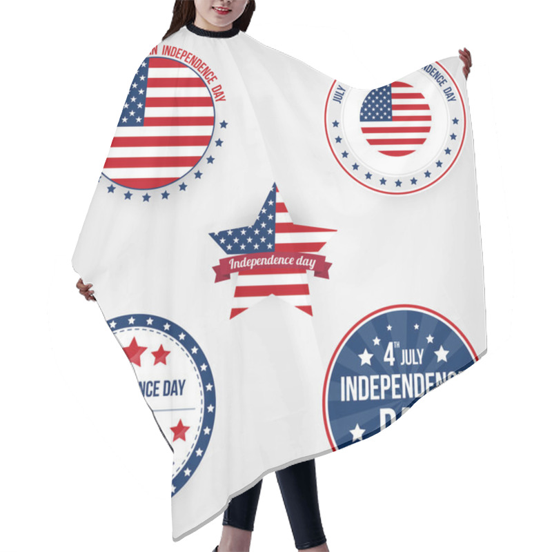 Personality  Independence Day Postcard Design Hair Cutting Cape