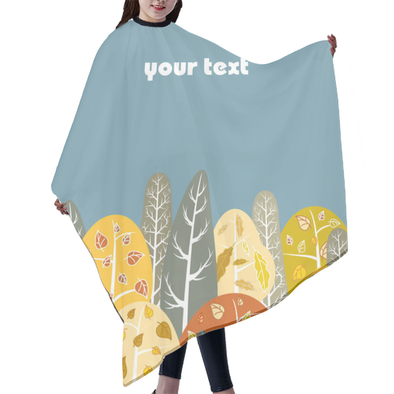 Personality  Autumn Forest Hair Cutting Cape