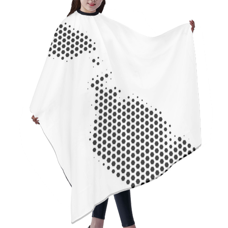 Personality  Honeycomb Malta Island Map Hair Cutting Cape