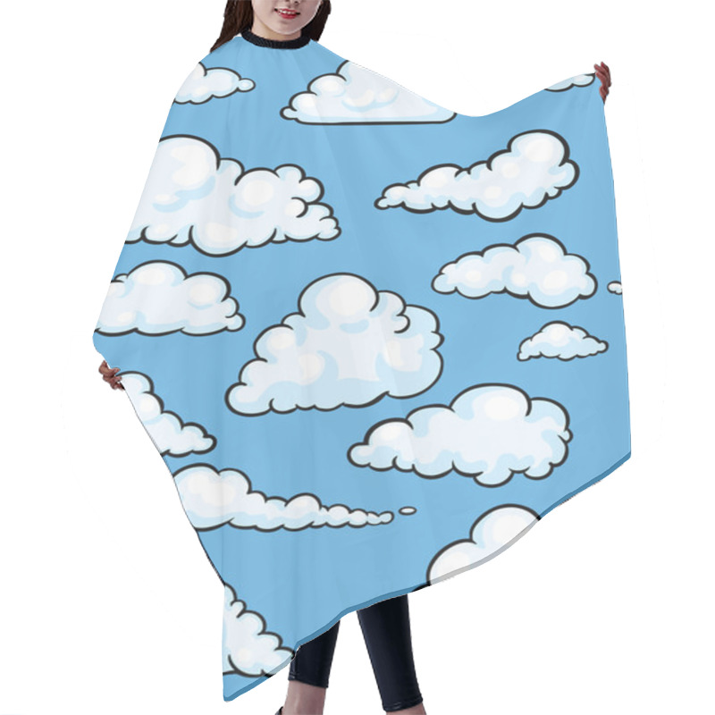 Personality  Vector Set Of Clouds Hair Cutting Cape