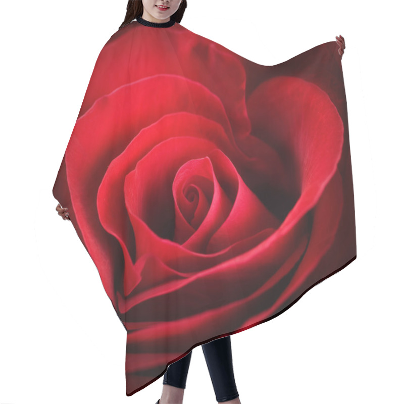 Personality  Valentine Red Rose. Heart Shaped Hair Cutting Cape