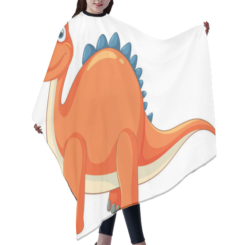 Personality  Smiling Orange Dinosaur With Blue Spikes Hair Cutting Cape