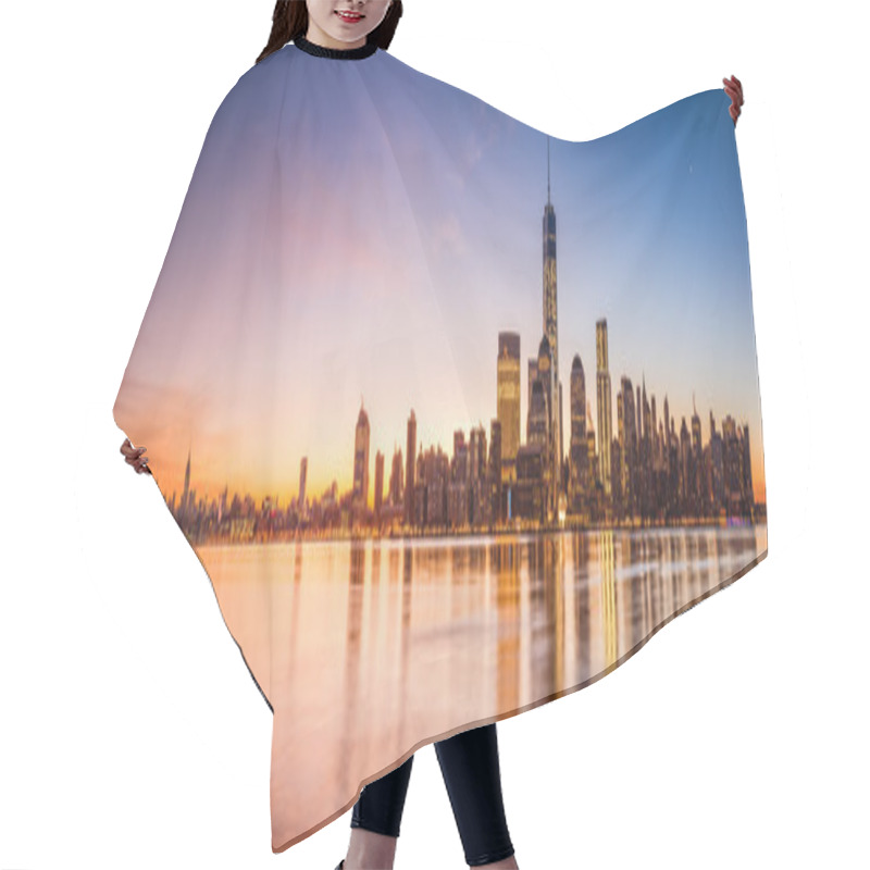 Personality  Manhattan Panorama At Sunrise Hair Cutting Cape