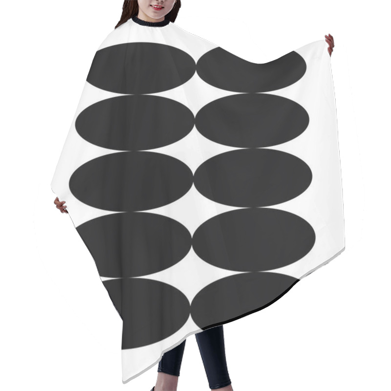 Personality  Black Oval Pattern Geometric Shape Isolated Hair Cutting Cape