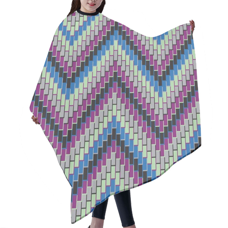 Personality  Herringbone Zigzag Pattern Hair Cutting Cape