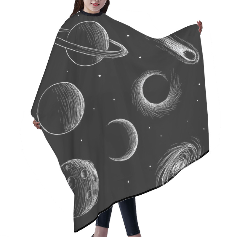 Personality  Cosmic Phenomena And Space Planets Hair Cutting Cape