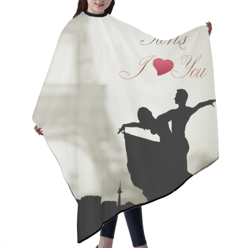 Personality  Dancing Silhouettes Hair Cutting Cape