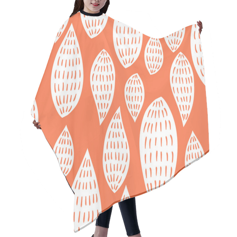 Personality  Abstract Leaf Fall Pattern Hair Cutting Cape