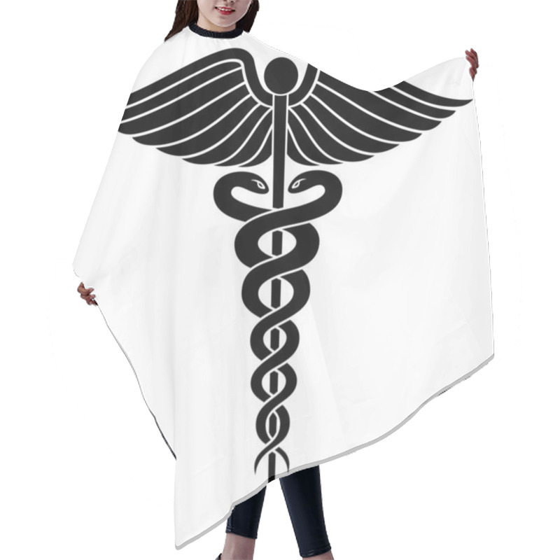 Personality  Caduceus Medical Symbol II Hair Cutting Cape