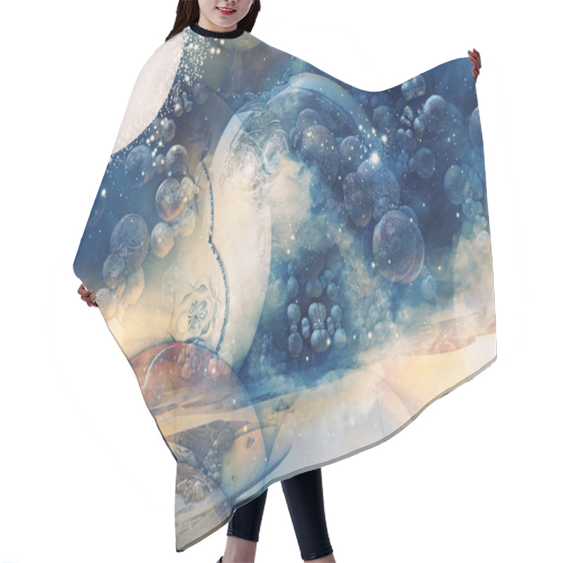 Personality  Space Background Hair Cutting Cape