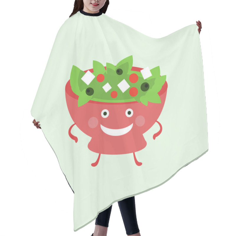 Personality  Humanized Salad Funny Illustration Hair Cutting Cape