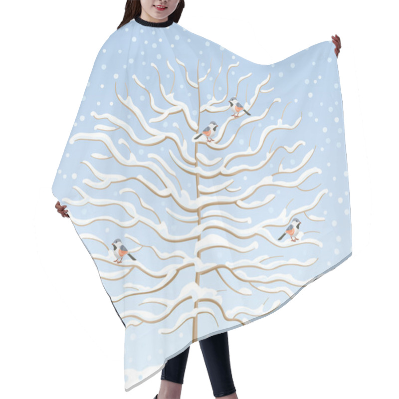 Personality  Winter Tree Hair Cutting Cape