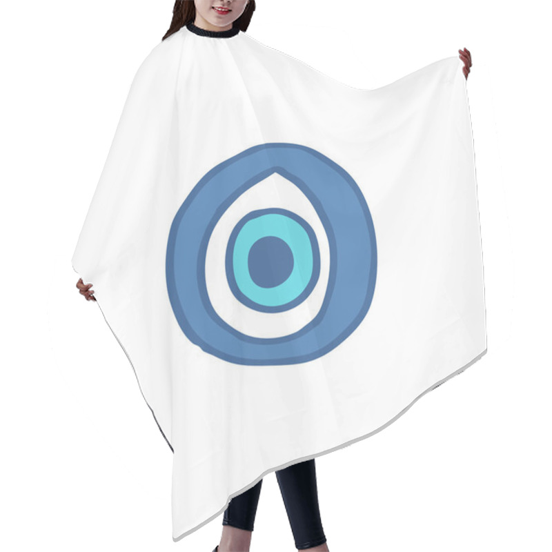 Personality  Fatima Eye Doodle Icon Hair Cutting Cape