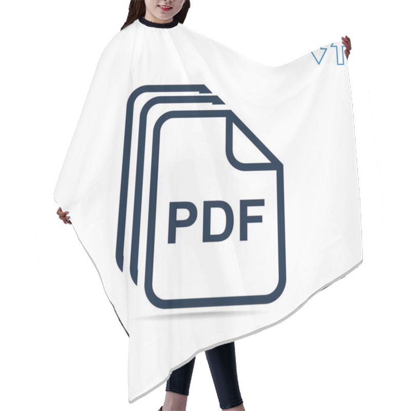 Personality  Pdf File Flat Icon  Hair Cutting Cape