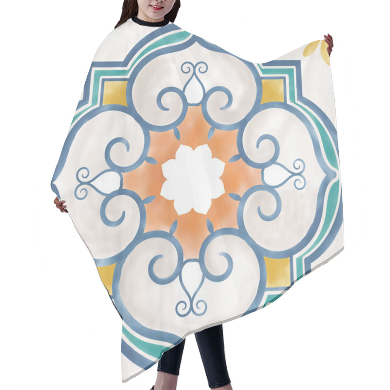 Personality  Illustration Of Tiles Textured Pattern Hair Cutting Cape