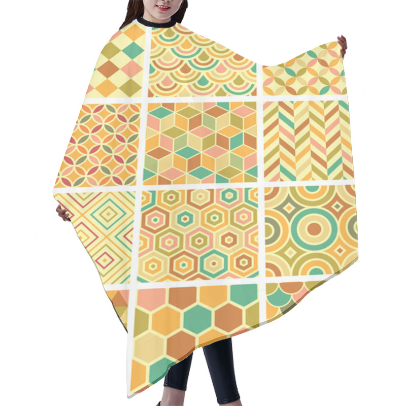 Personality  Big Set Elements For Samples Geometric Vector Patterns Hair Cutting Cape