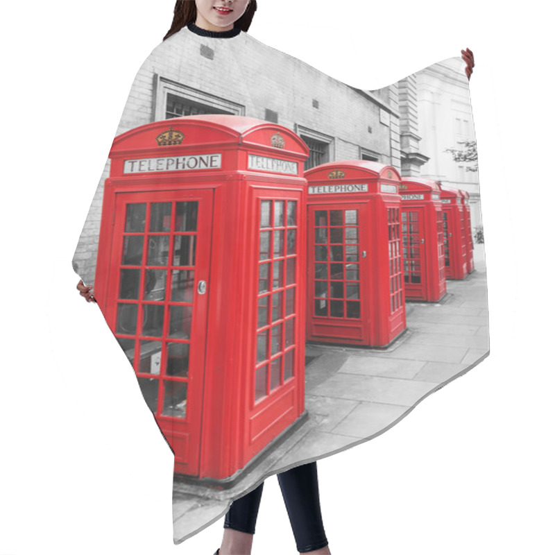 Personality  Phone Boxés In London In A Chroma Key Processing Hair Cutting Cape