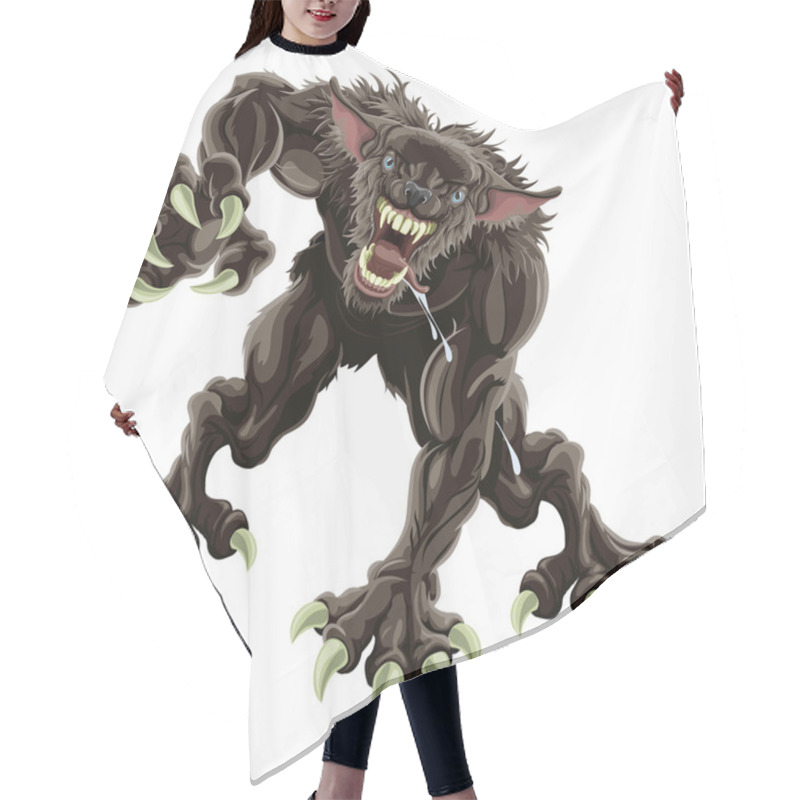 Personality  Werewolf Illustration Hair Cutting Cape