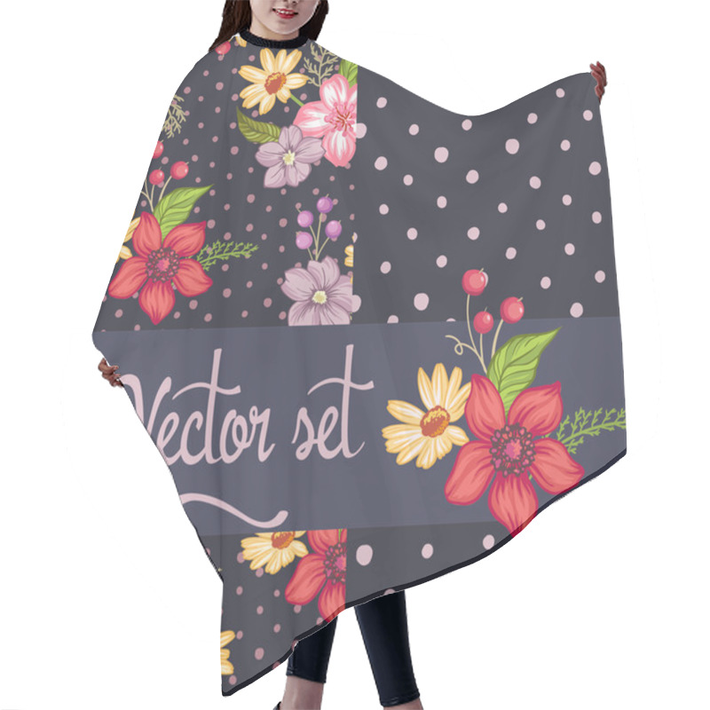 Personality  Seamless Floral Patterns Hair Cutting Cape