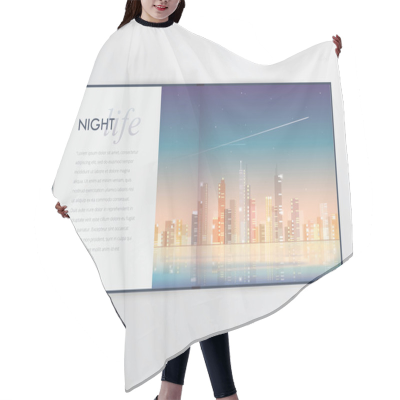 Personality  City Skyline At Night Hair Cutting Cape