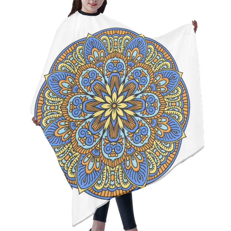 Personality  Mandala Pattern Flower Vector. Hair Cutting Cape