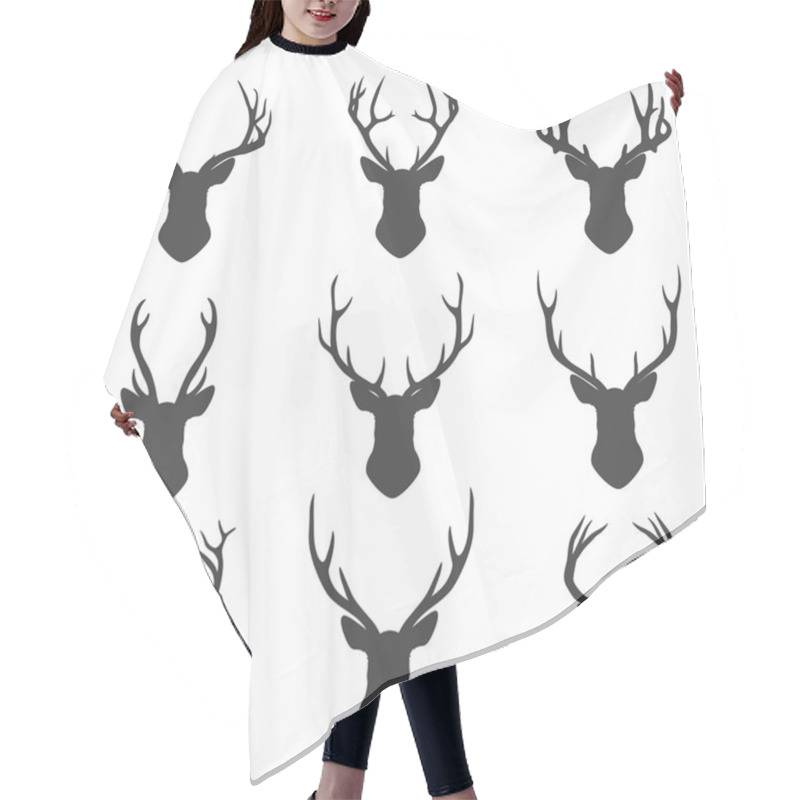 Personality  Set Of Deer Silhouettes Hair Cutting Cape