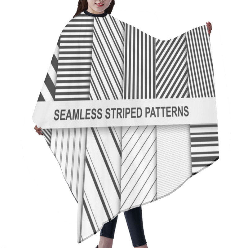 Personality  Striped Seamless Patterns Collection  Hair Cutting Cape