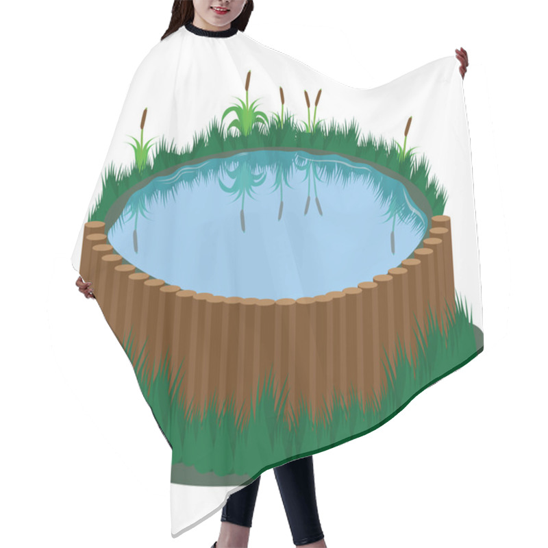 Personality  Pong With Grass And Reed Hair Cutting Cape