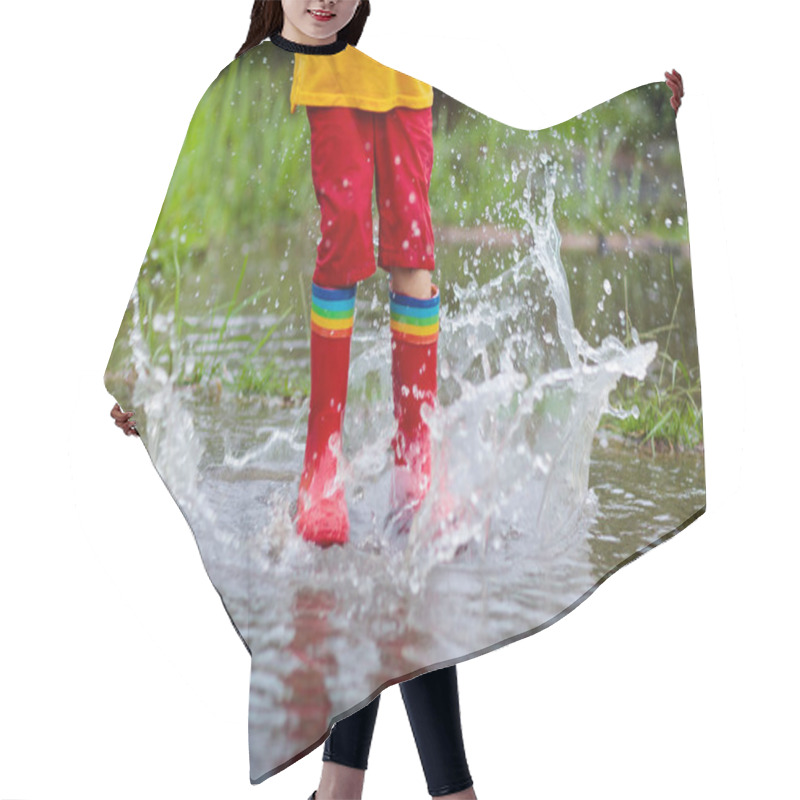 Personality  Kid Playing Out In The Rain. Children With Umbrella And Rain Boots Play Outdoors In Heavy Rain. Little Boy Jumping In Muddy Puddle. Kids Fun By Rainy Autumn Weather. Child Running In Tropical Storm. Hair Cutting Cape