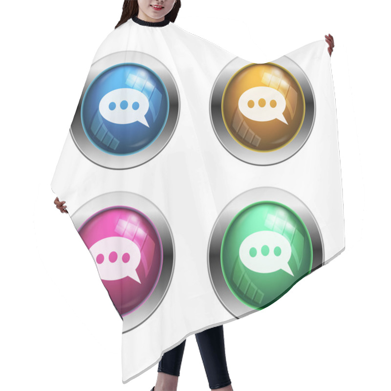 Personality  Chat Vector Buttons Hair Cutting Cape