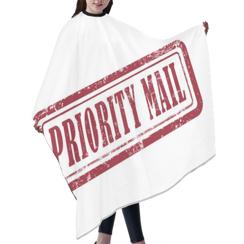 Personality  Stamp Priority Mail In Red Hair Cutting Cape