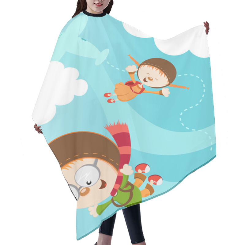 Personality  Skydiving Kids Hair Cutting Cape