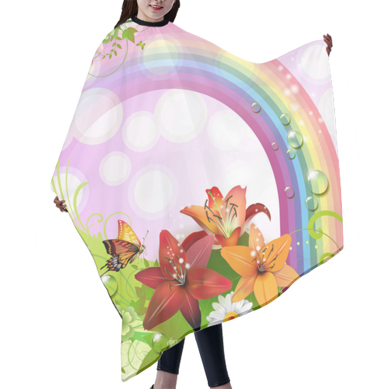 Personality  Springtime Background Hair Cutting Cape