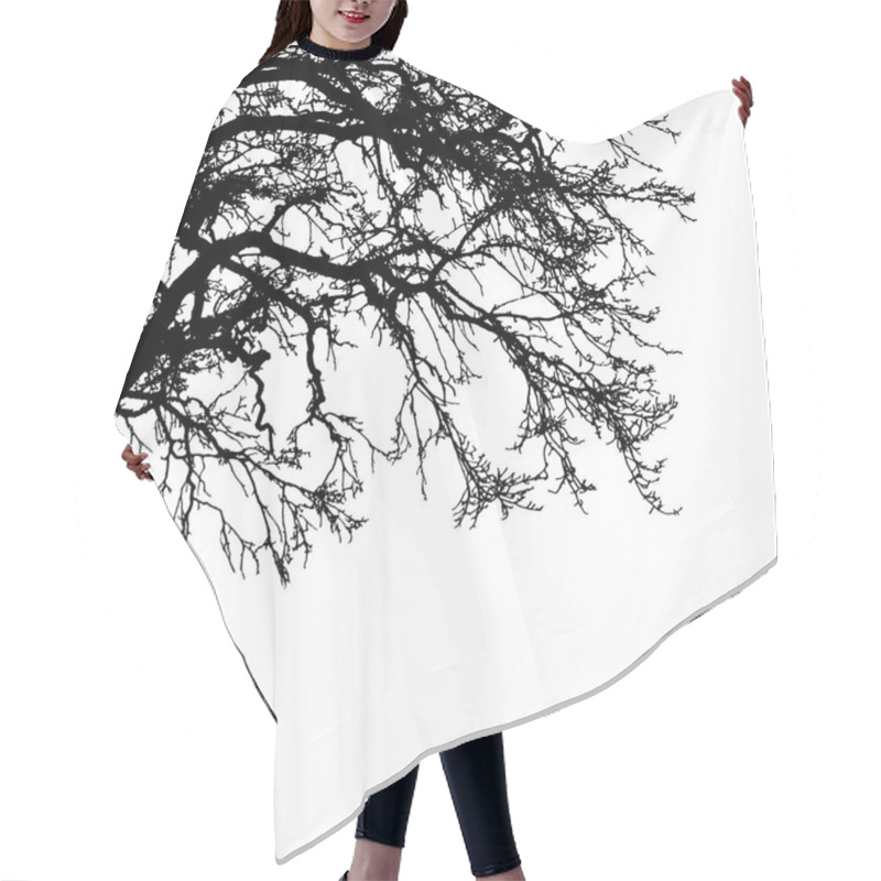 Personality  Realistic Tree Silhouette  Hair Cutting Cape