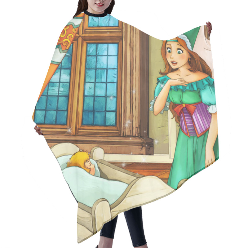 Personality  Cartoon Fairy Tale Scene Hair Cutting Cape