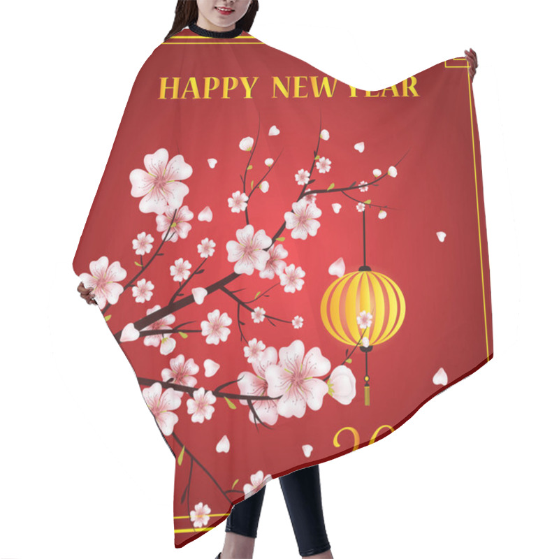 Personality  Happy Chinese New Year Hair Cutting Cape