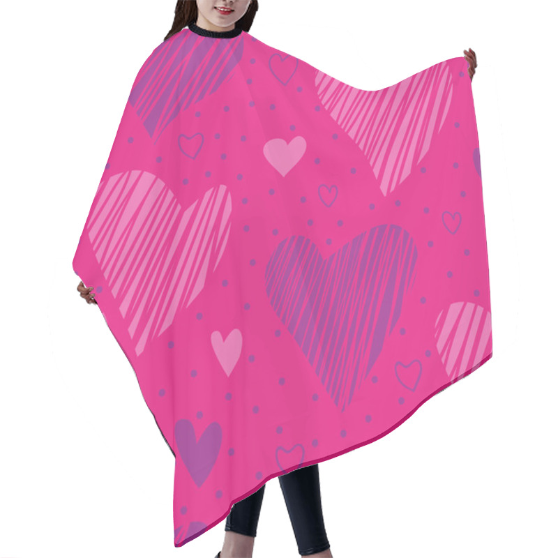 Personality  Love Pattern Hair Cutting Cape