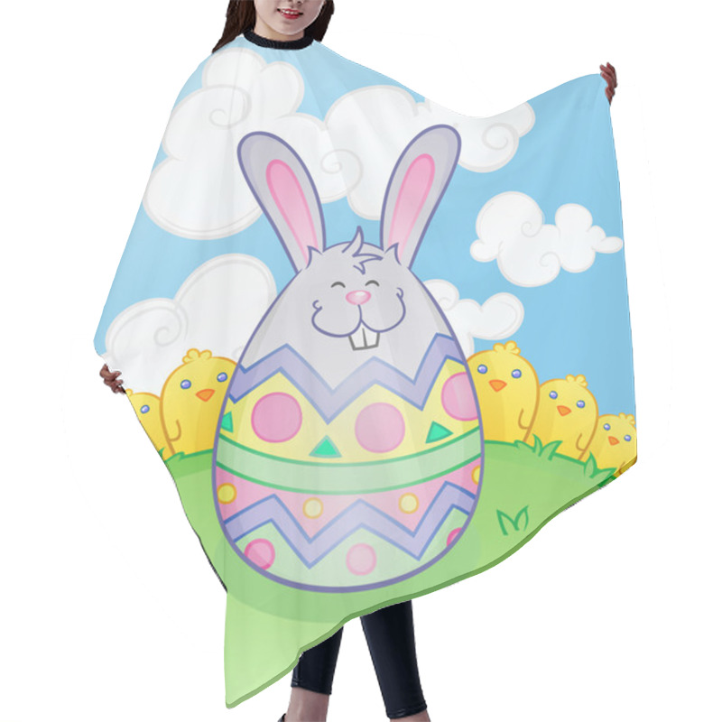 Personality  Easter Bunny Egg Cartoon Character Hair Cutting Cape