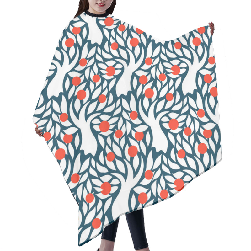 Personality  Pattern With Apple Trees Hair Cutting Cape