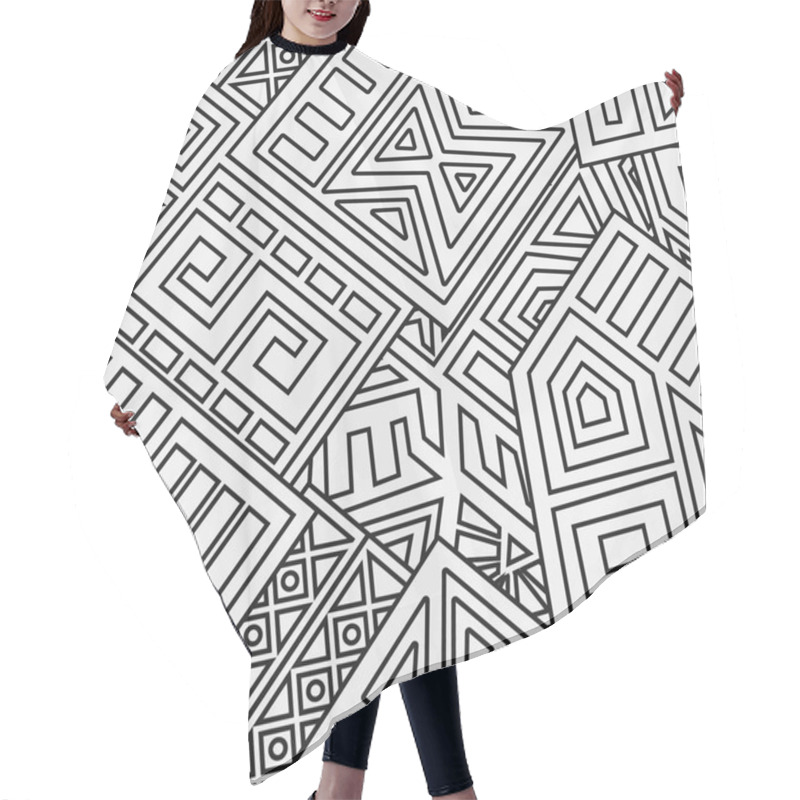 Personality  Aztec Vector Seamless Pattern Hair Cutting Cape