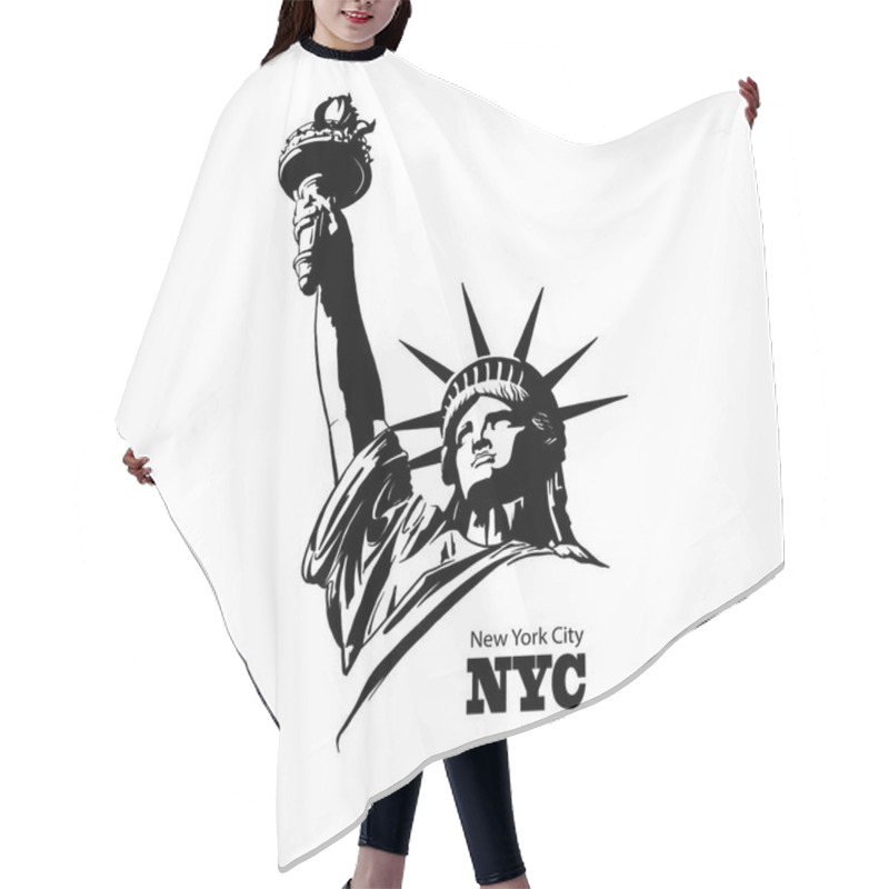 Personality  American Symbol - Statue Of Liberty. New York, USA Hair Cutting Cape