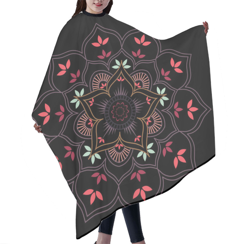 Personality  Lotus Flower Geometric Mandala Hair Cutting Cape