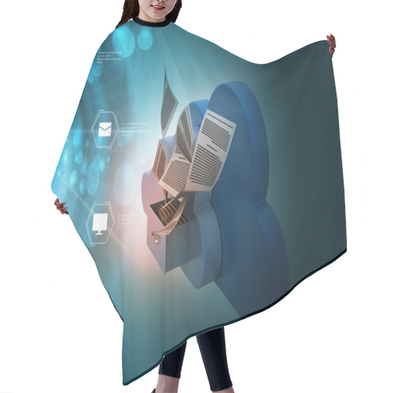 Personality  Cloud Storage Concept Hair Cutting Cape