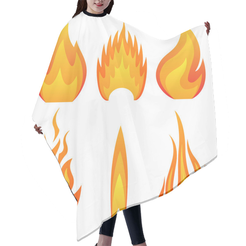 Personality  Flame Fire Hair Cutting Cape